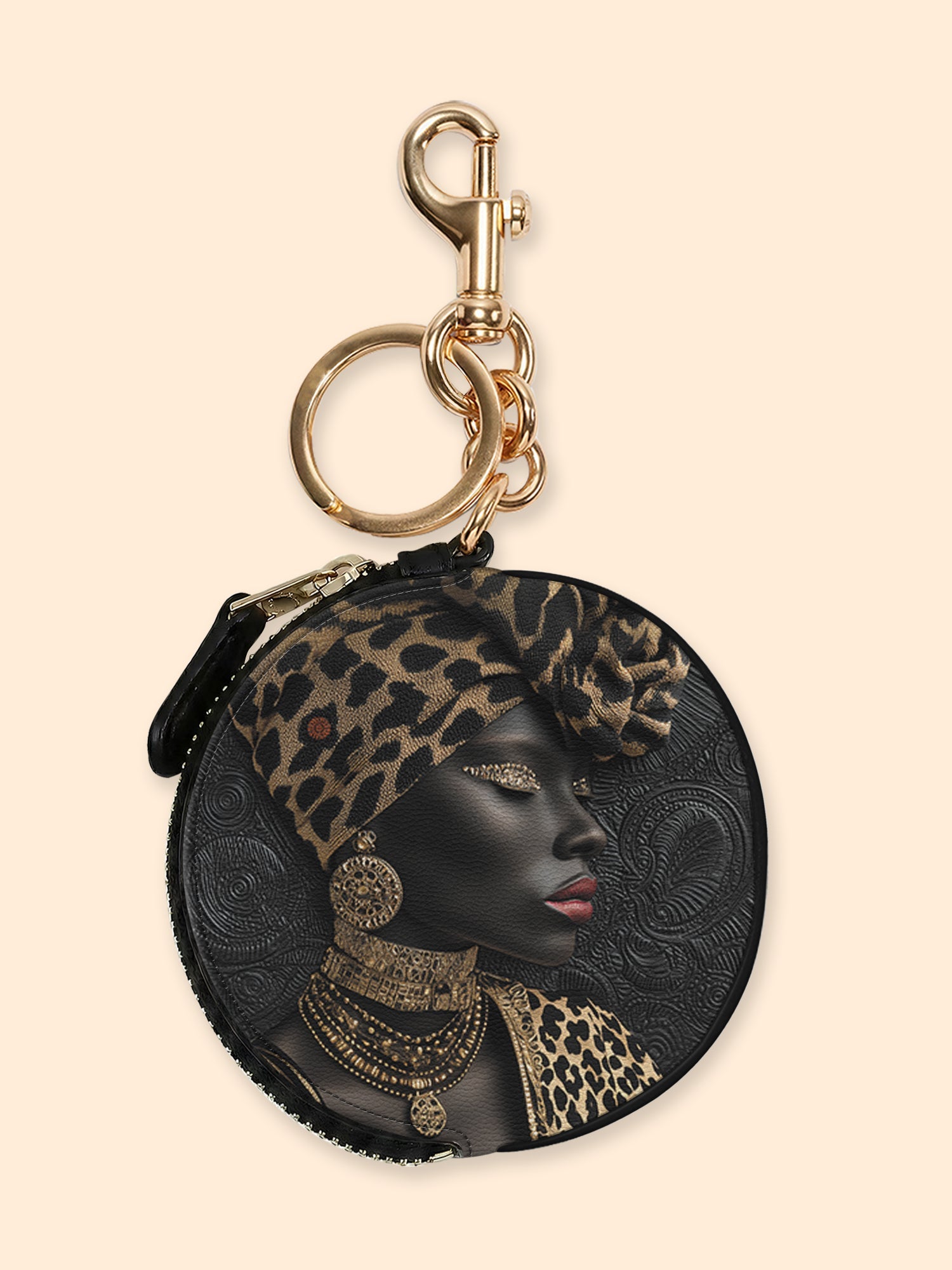 🎁 African Grace Circular Coin Pouch Bag Charm QR0XD454 (100% off)