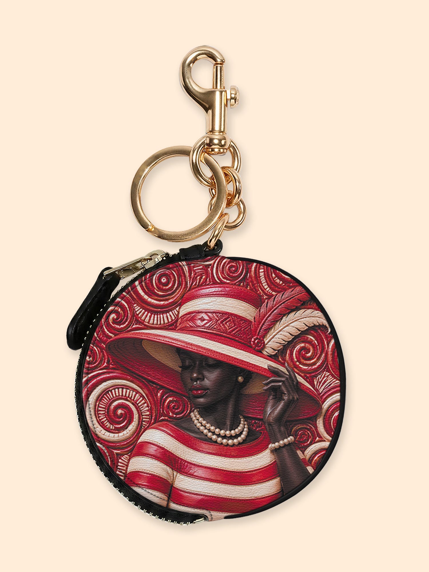 🎁 Anointed in Crimson Circular Coin Pouch Bag Charm QR0XD100 (100% off)