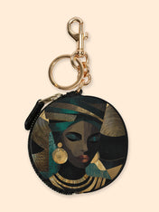 Emerald Realm Circular Coin Pouch Bag Charm QR0XD844