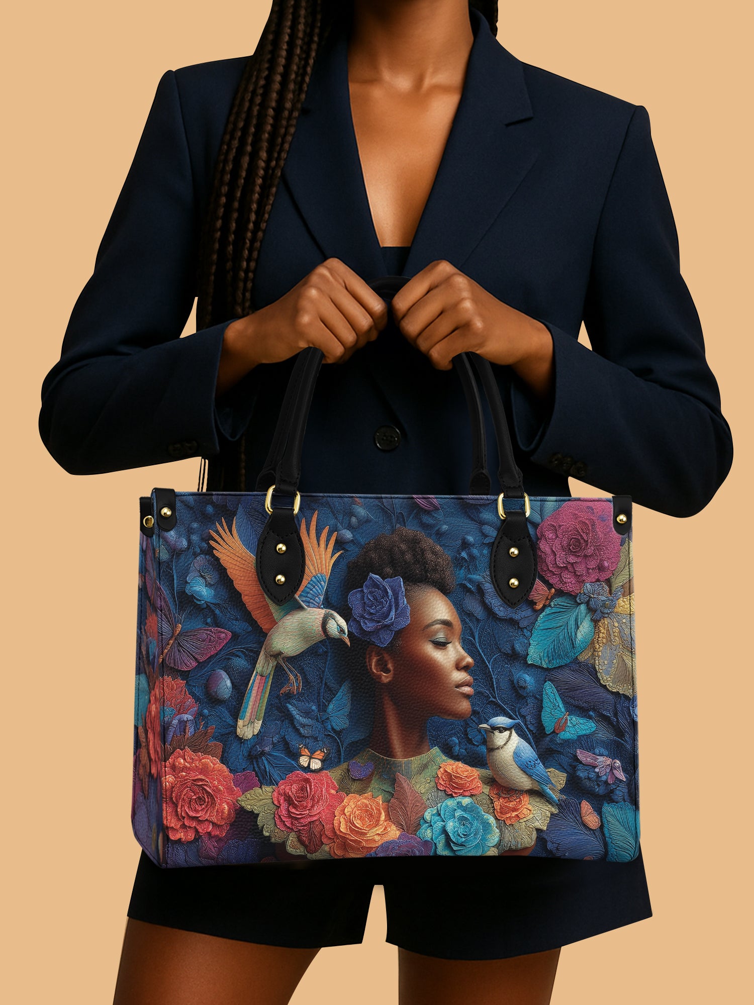 Blue Garden Premium Leather Handbag QR0XD230