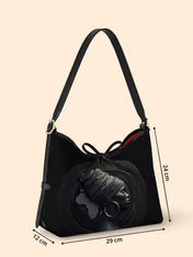 Pure Ebony Bowline Hobo Bag QR0TD645