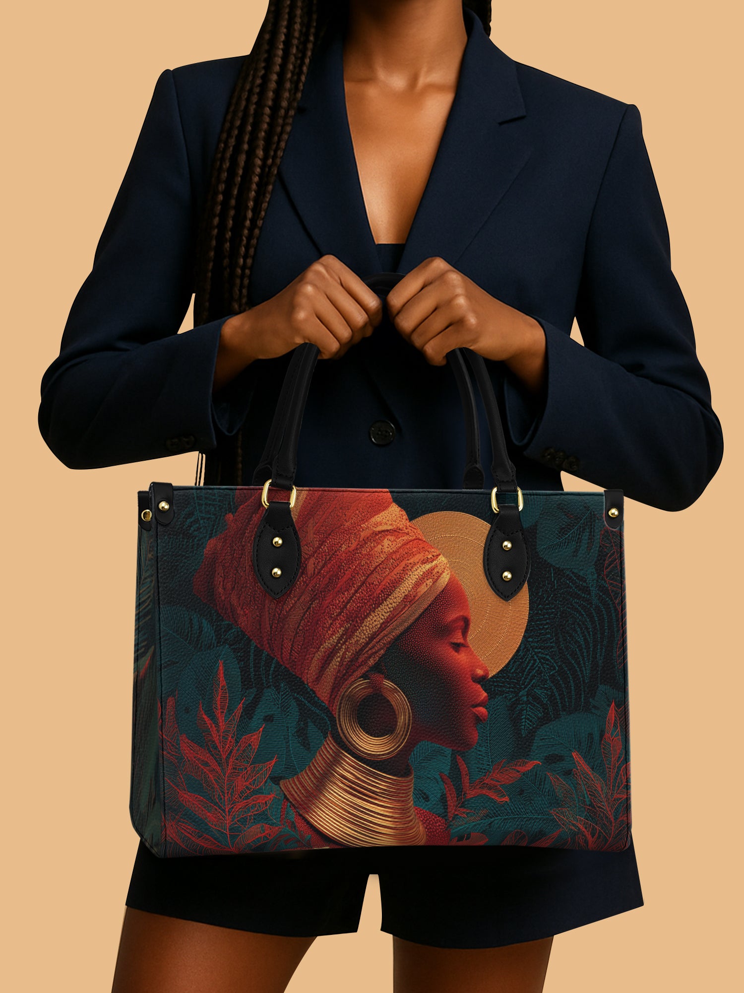 Crimson Empress Premium Leather Handbag QR0HH118