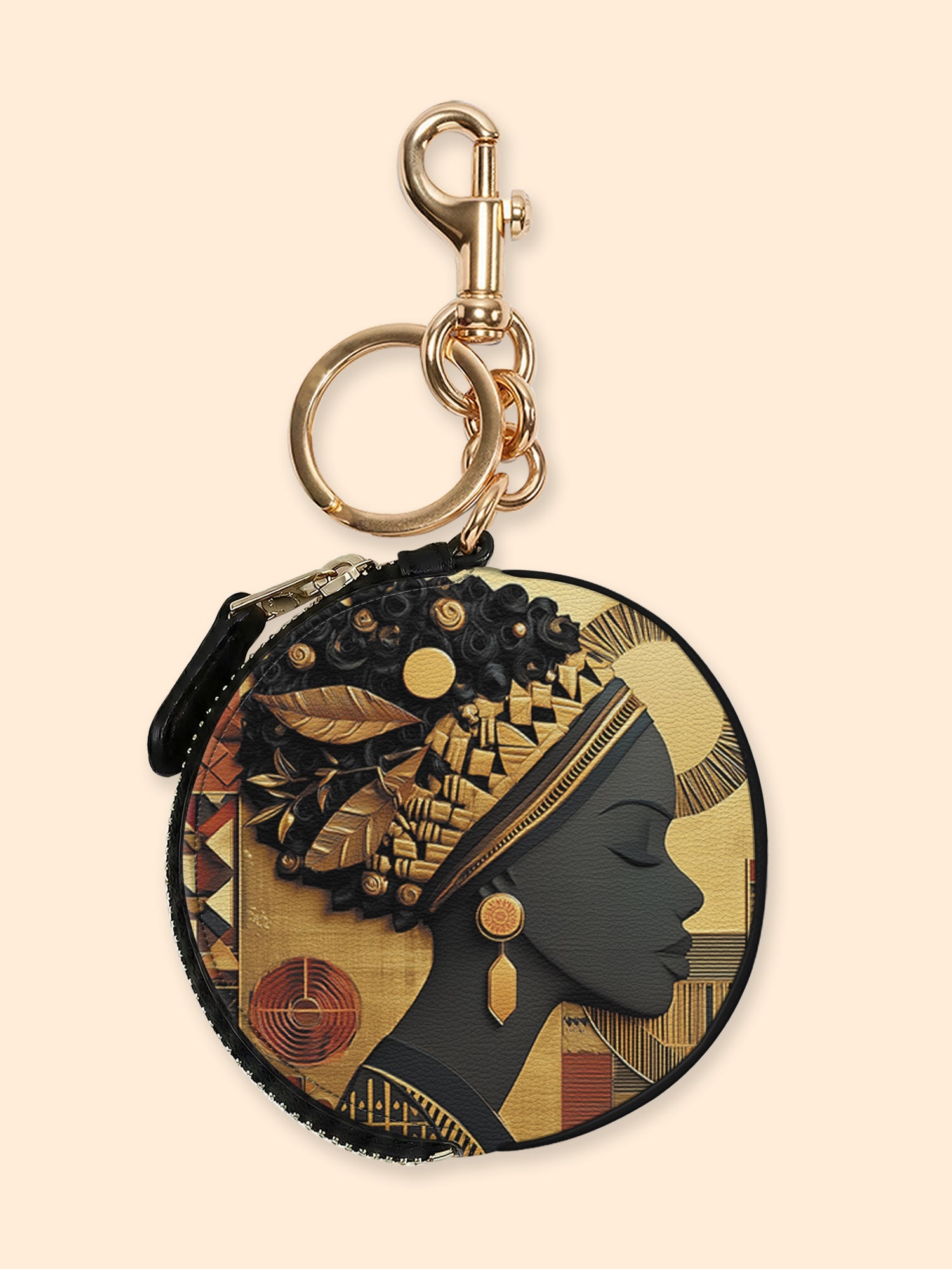 🎁 Bold African Circular Coin Pouch Bag Charm QR0XD810 (100% off)