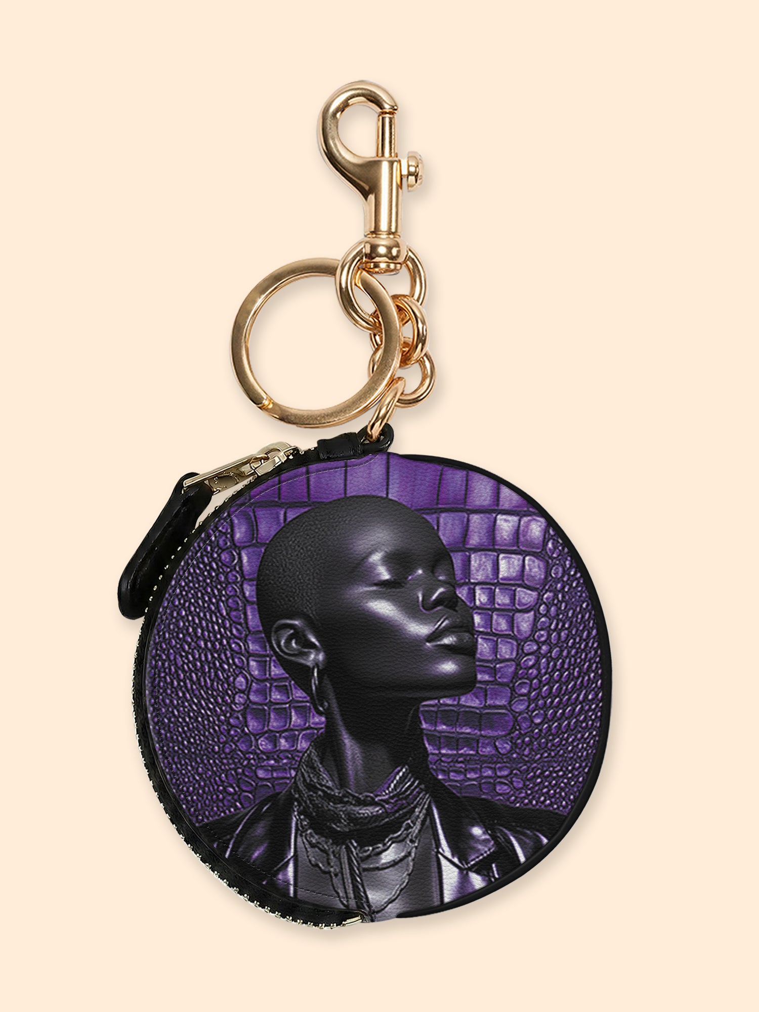 Aurora Kingdom Circular Coin Pouch Bag Charm QR0XD648