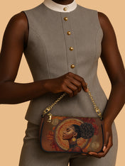 Mocha Sage Classic Zip Pochette QR0XD104