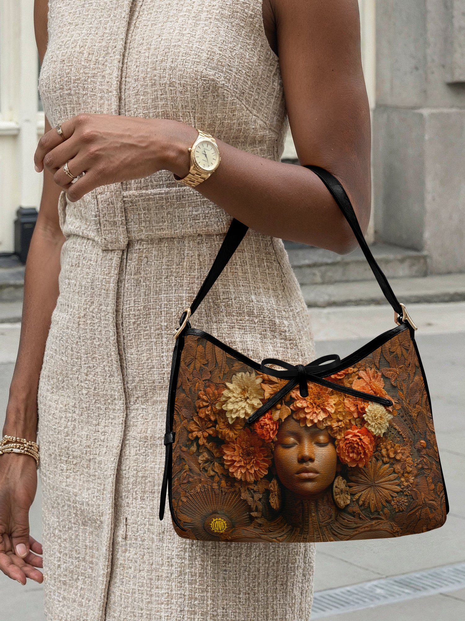 Afro Flora Bowline Hobo Bag QR0TV107