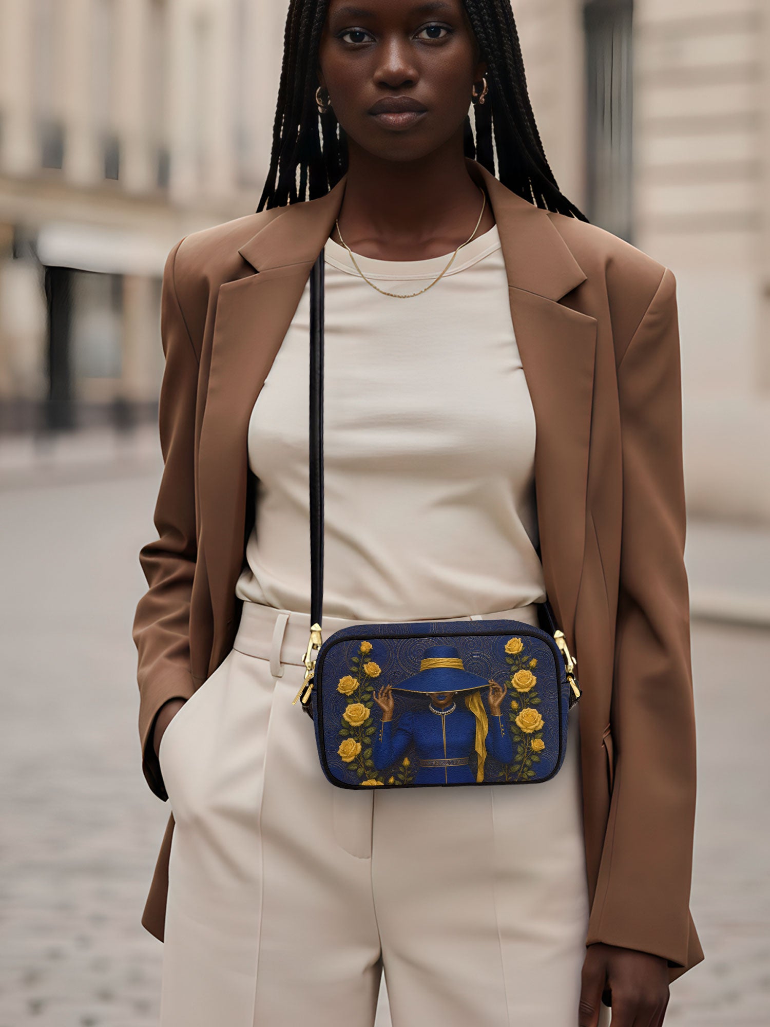 Regal Bloom Boxy Crossbody Bag QR0HH216