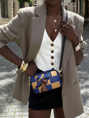 Sapphire Grace Boxy Crossbody Bag QR0HH217