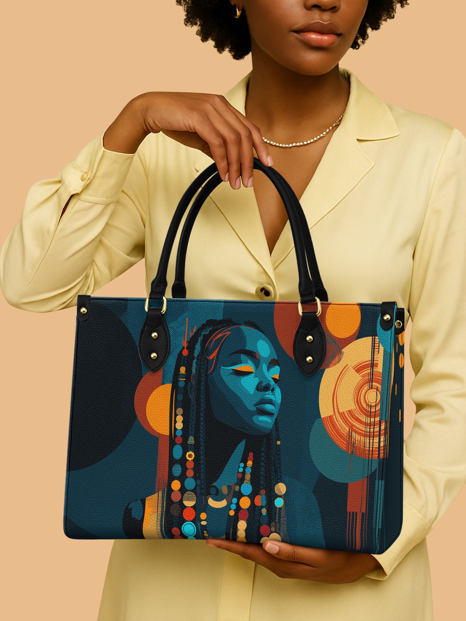 Echo Of Tribe Premium Leather Handbag QR0TV182