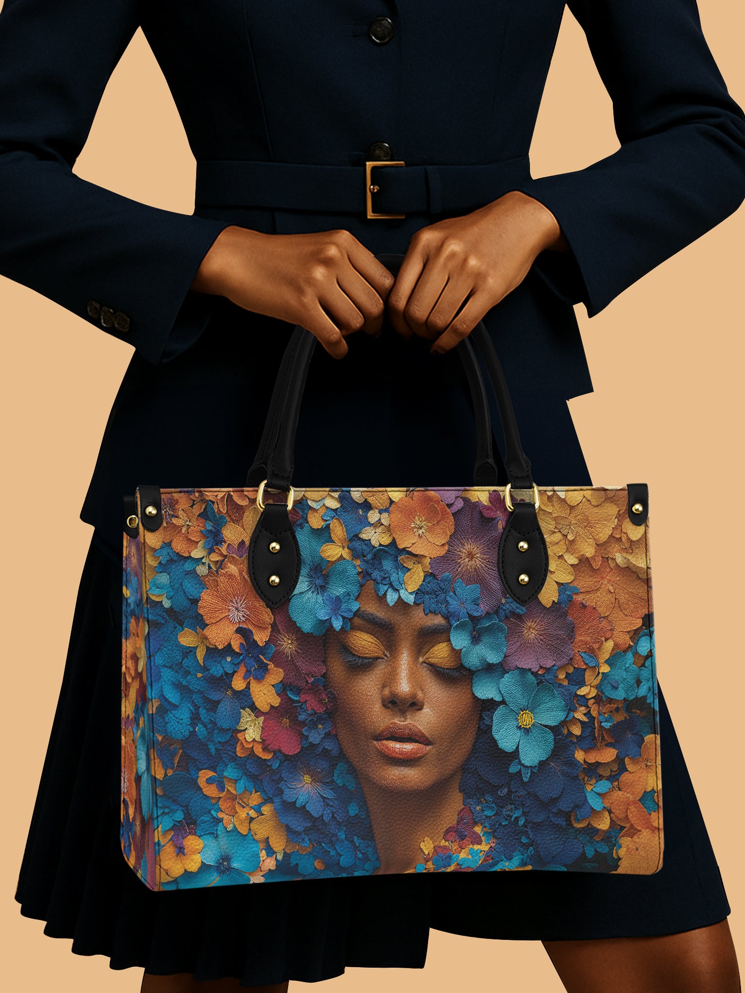 Floral Reverie Premium Leather Handbag QR0TD100