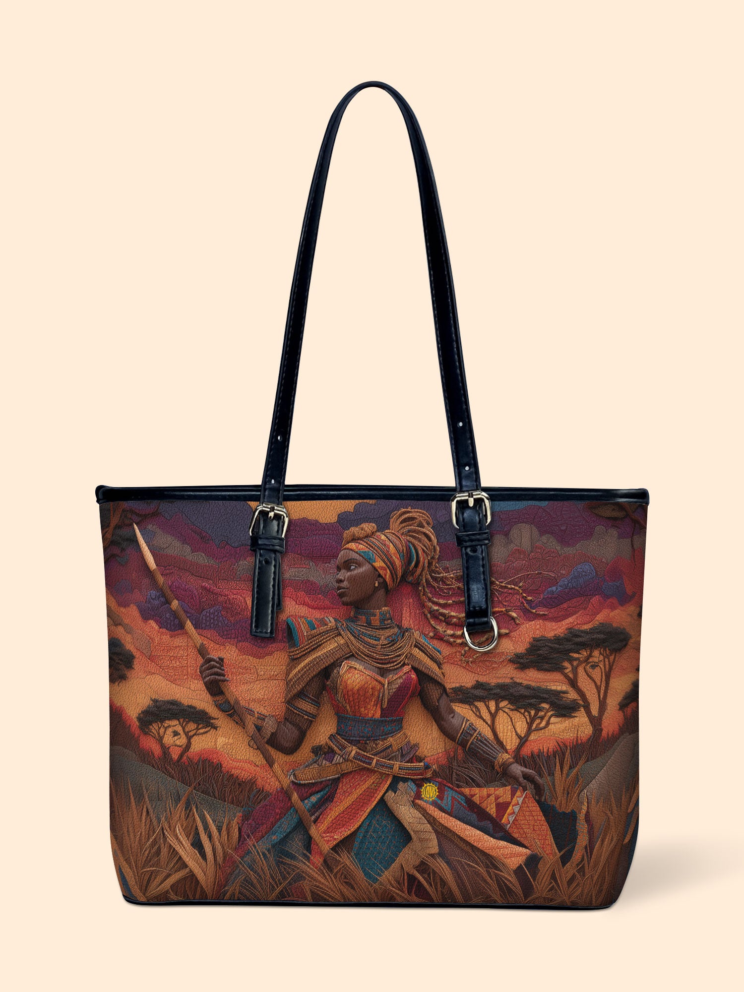 African Warrior Leather Bucket Bag QR0HH143