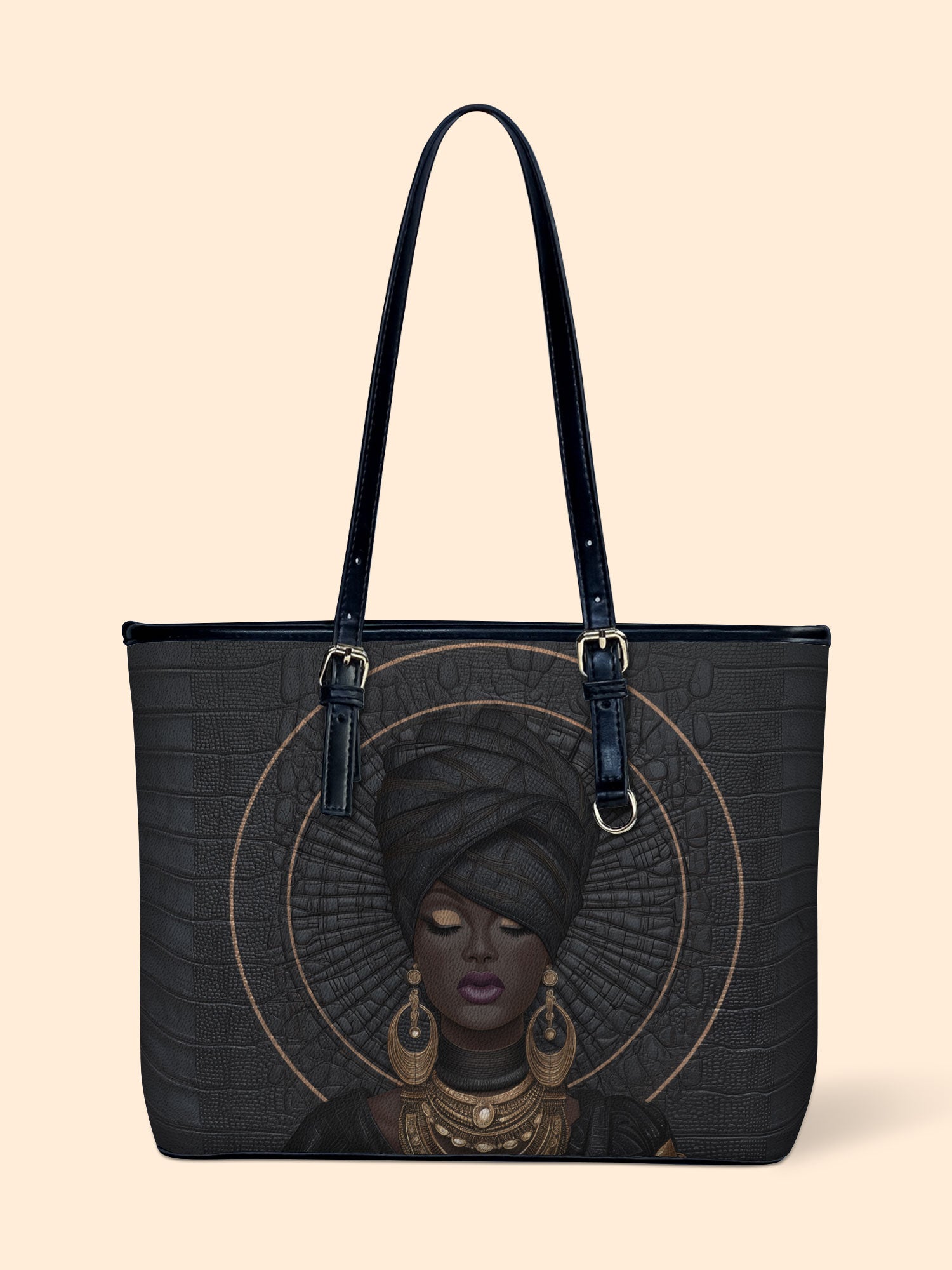 Midnight Halo Leather Bucket Bag QR0XD780