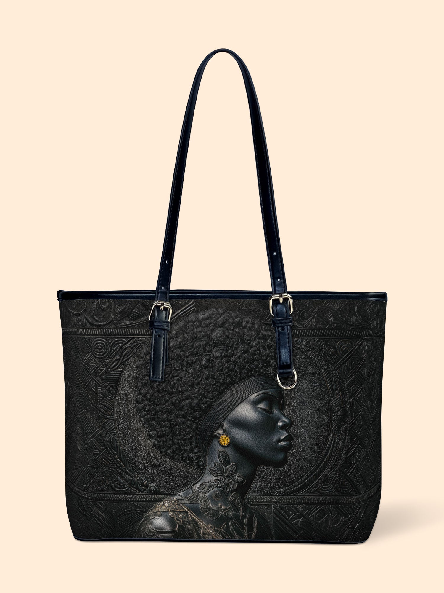Crowned In Onyx Leather Bucket Bag QR0XD728