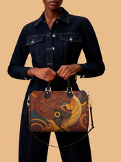 Royal Vision Leather Boston Bag QR0TD313
