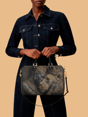 Desert Empress Leather Boston Bag QR0HH148
