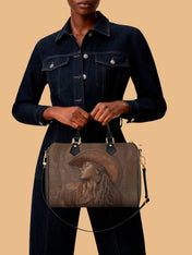 Cowgirl Vibes Leather Boston Bag QR0TD301