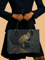 Ebony Sovereign Premium Leather Handbag QR0XD126