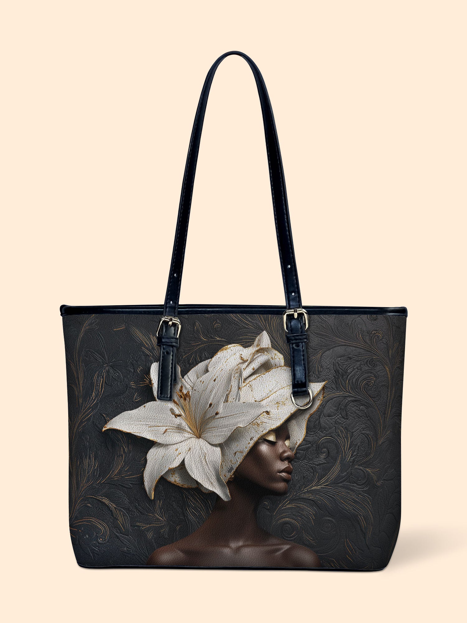 Lily Crown Leather Bucket Bag QR0TV194