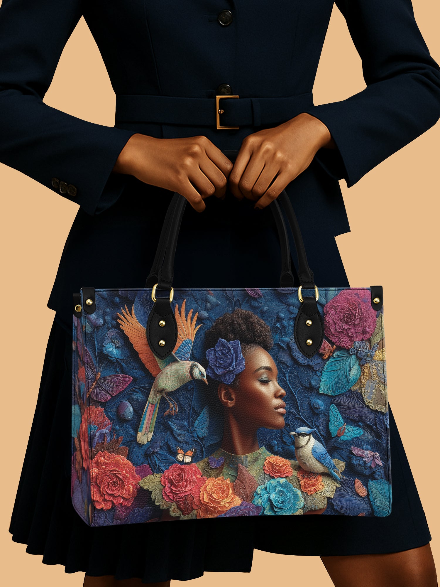 Blue Garden Premium Leather Handbag QR0XD230
