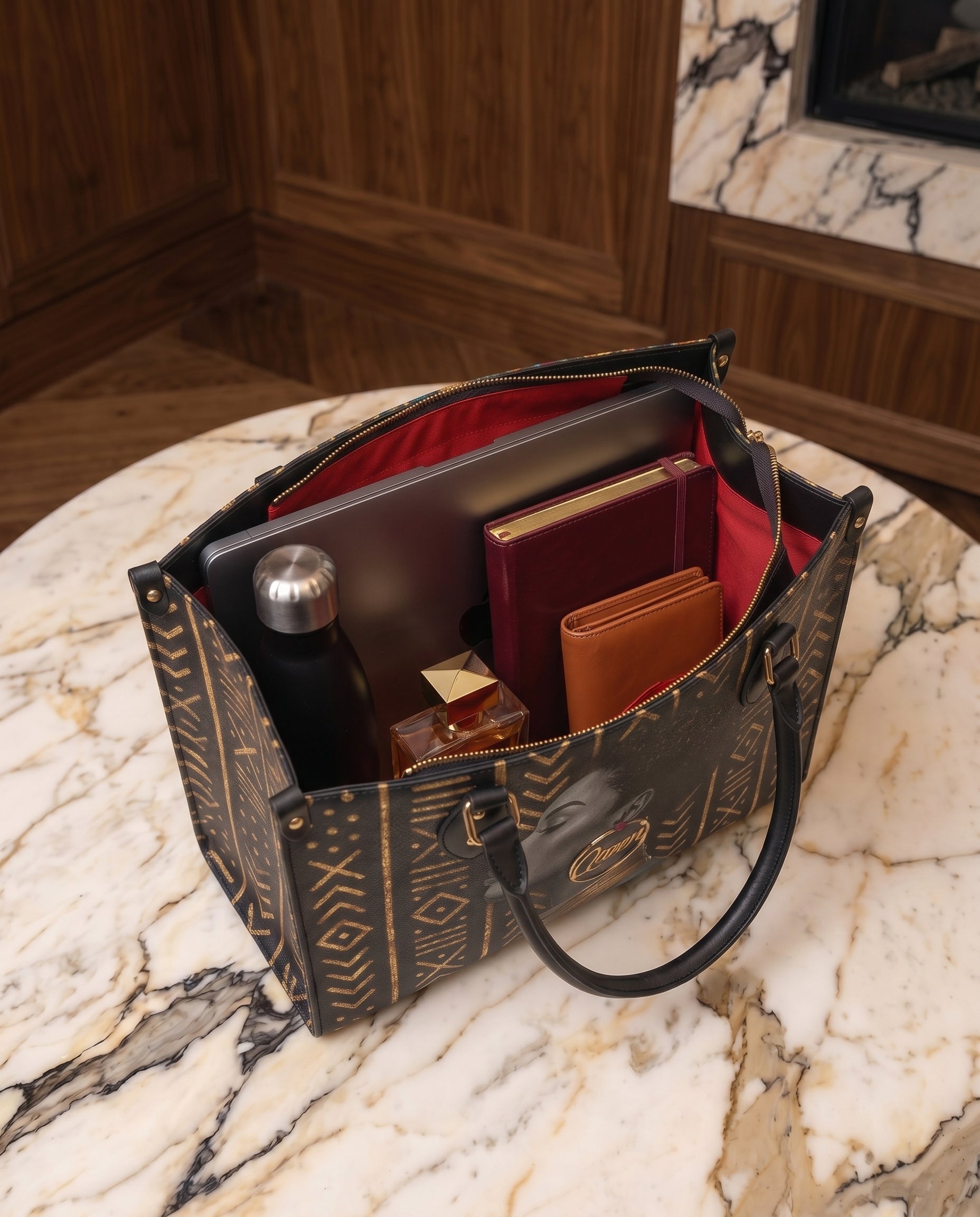 Royal Melanin Premium Leather Handbag QR0TV278