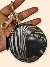 Aardwolf Aura Circular Coin Pouch Bag Charm QR0HH095