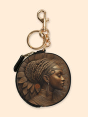 Aasha Africa Circular Coin Pouch Bag Charm QR0XD607