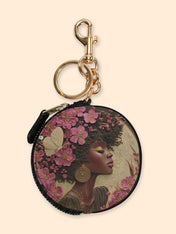 Addis Ababa Circular Coin Pouch Bag Charm QR0HH017