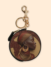 Afri Soul Circular Coin Pouch Bag Charm QR0TD420