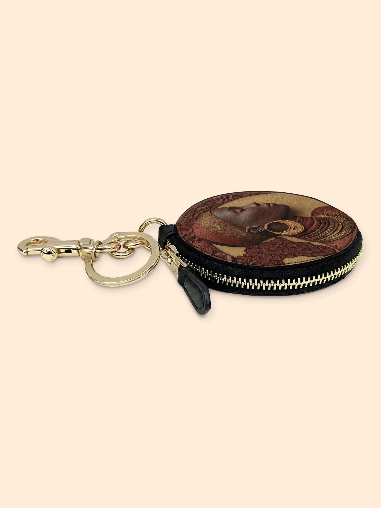 Afri Soul Circular Coin Pouch Bag Charm QR0TD420