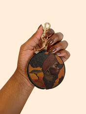 Africa Essence Circular Coin Pouch Bag Charm QR0TD168