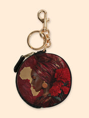 African Blaze Circular Coin Pouch Bag Charm QR0XD537