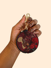 African Blaze Circular Coin Pouch Bag Charm QR0XD537