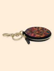 African Warrior Circular Coin Pouch Bag Charm QR0HH059