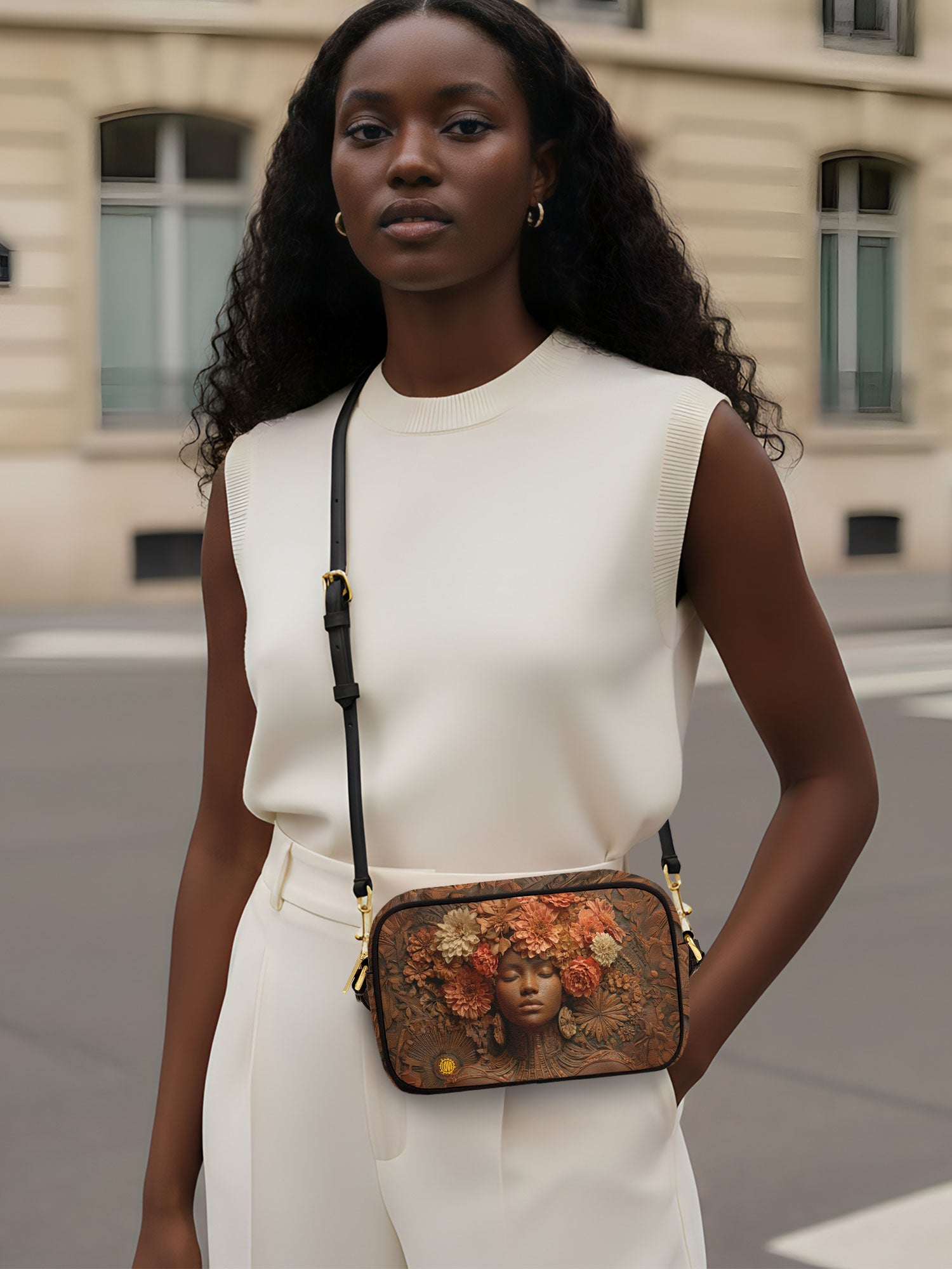 Afro Flora Boxy Crossbody Bag QR0TV027