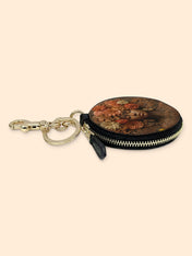 Afro Flora Circular Coin Pouch Bag Charm QR0TV027