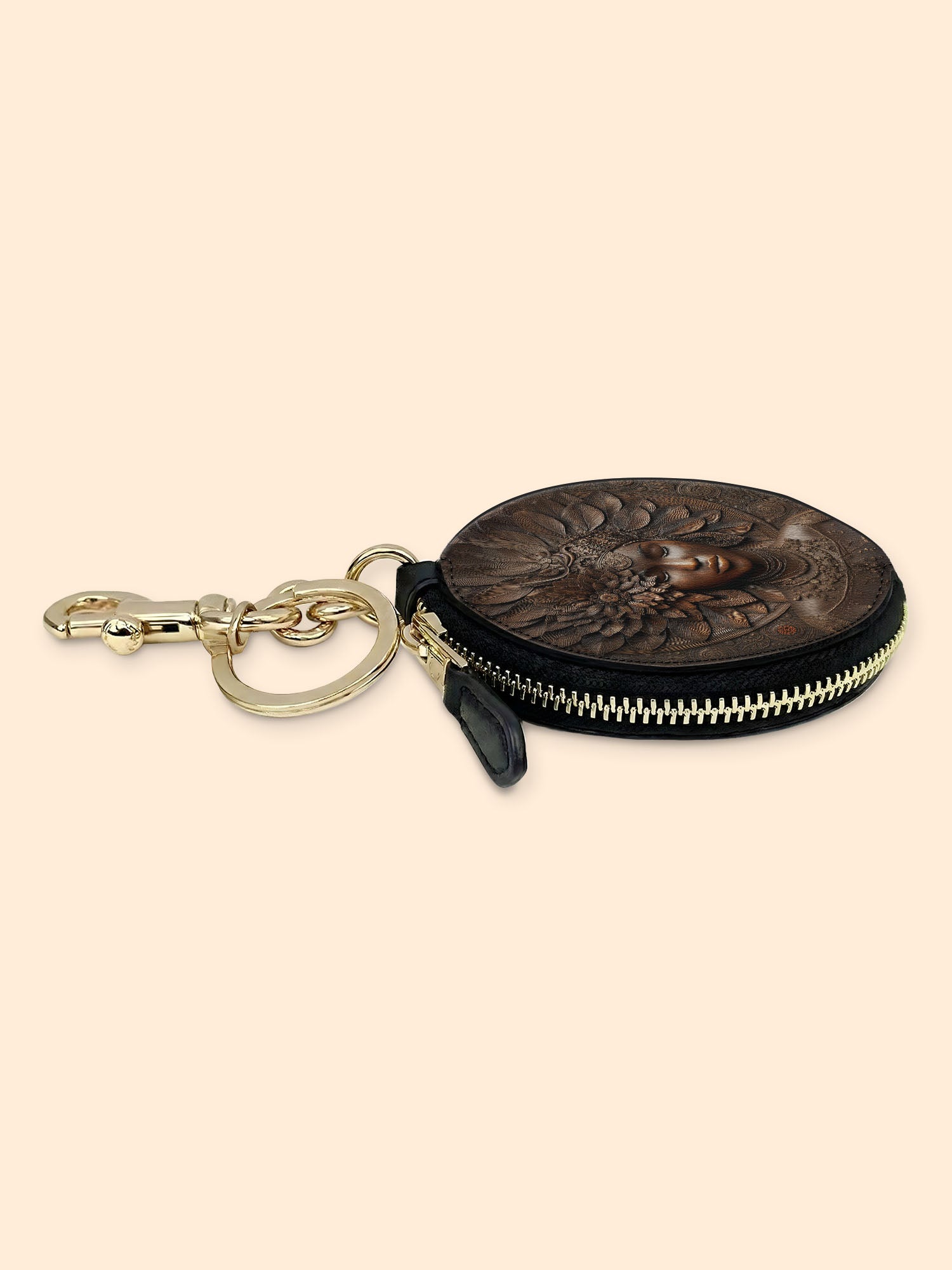 Ancestor Call Circular Coin Pouch Bag Charm QR0XD241