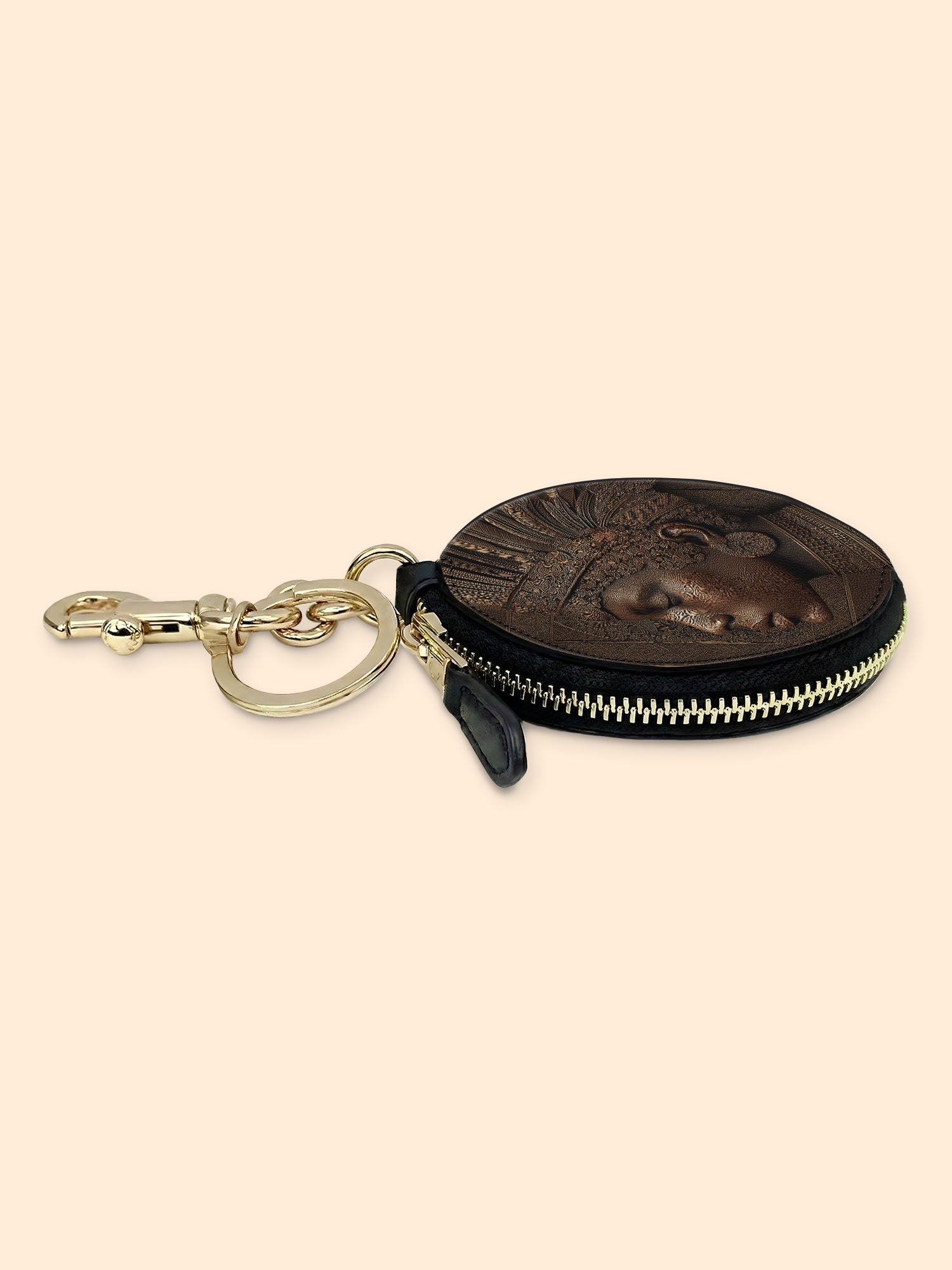 Back To Africa V1 Circular Coin Pouch Bag Charm QR0XD730