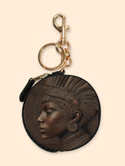 Back To Africa V1 Circular Coin Pouch Bag Charm QR0XD730
