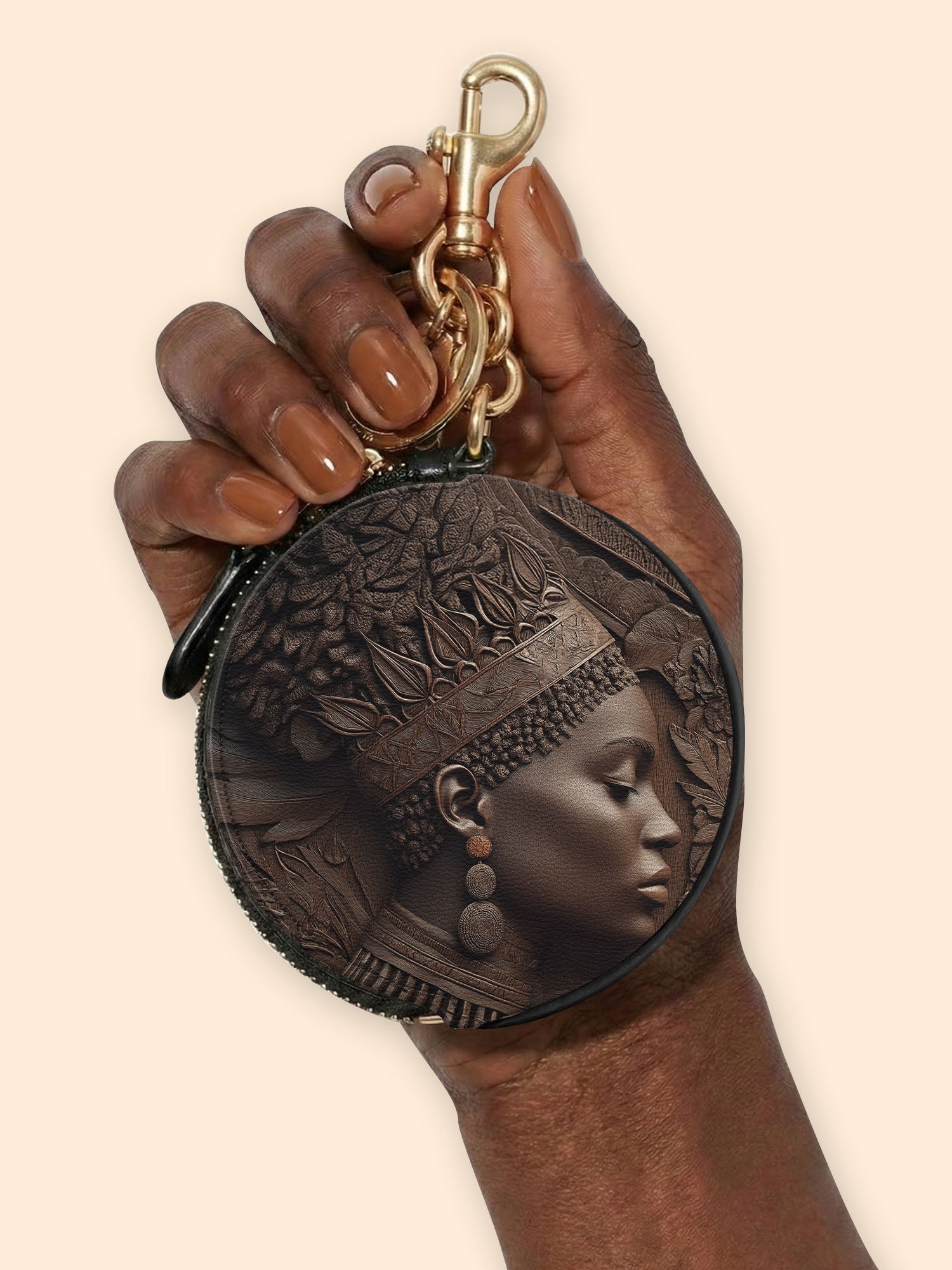 Back To Africa V2 Circular Coin Pouch Bag Charm QR0XD731