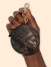 Back To Africa V2 Circular Coin Pouch Bag Charm QR0XD731