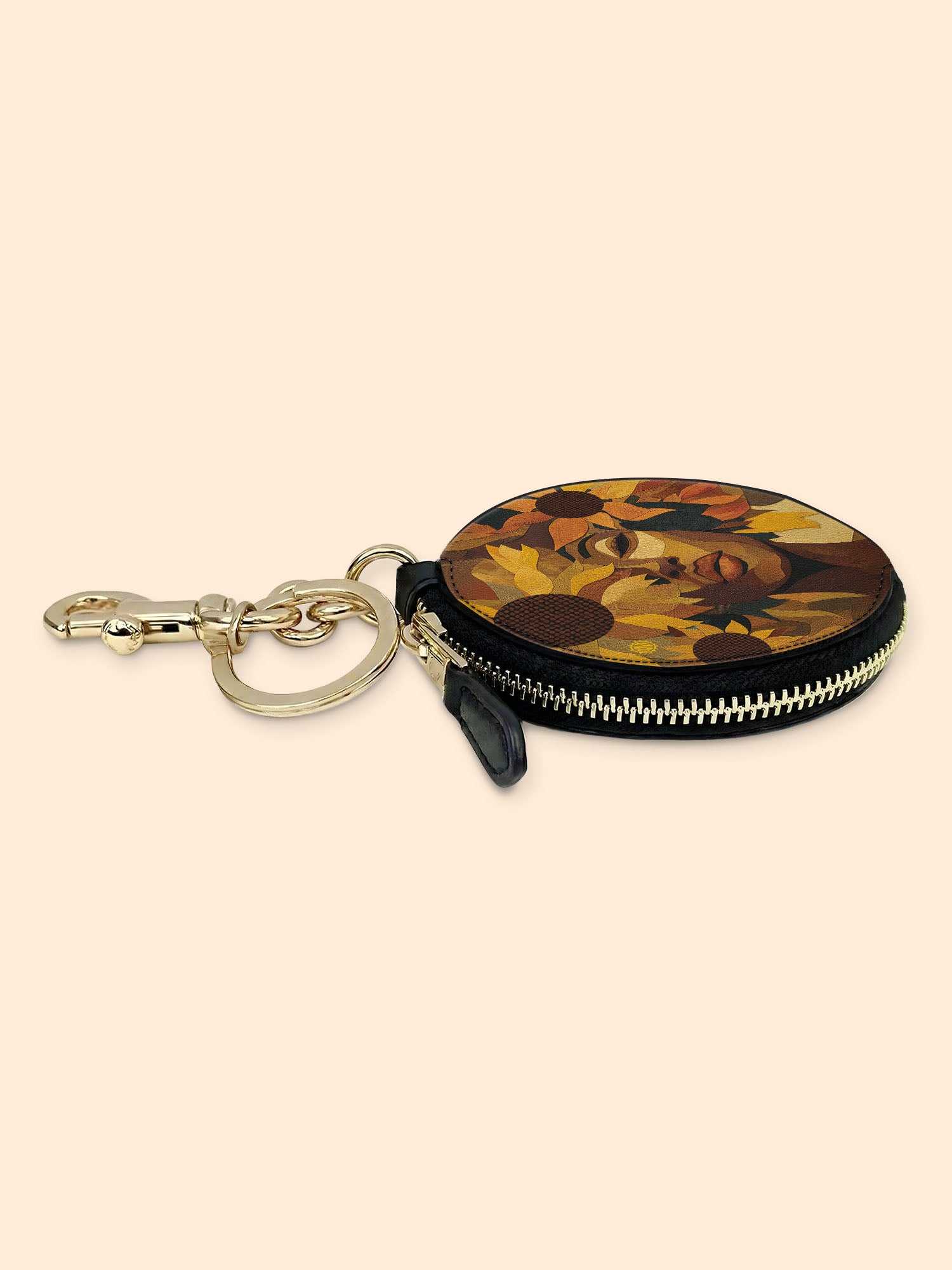 Blooming Within Circular Coin Pouch Bag Charm QR0TV021
