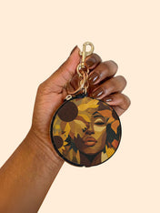 Blooming Within Circular Coin Pouch Bag Charm QR0TV021