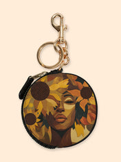 Blooming Within Circular Coin Pouch Bag Charm QR0TV021