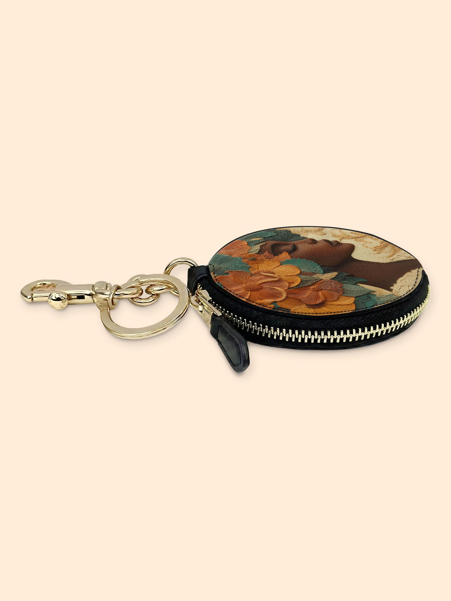 Blossom Divinity Circular Coin Pouch Bag Charm QR0HH070