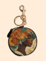 Blossom Divinity Circular Coin Pouch Bag Charm QR0HH070