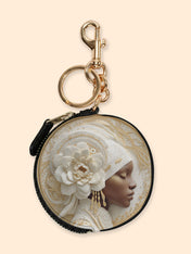 Blossom Goddess Circular Coin Pouch Bag Charm QR0TD319