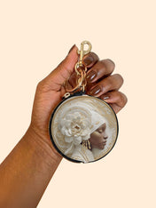 Blossom Goddess Circular Coin Pouch Bag Charm QR0TD319