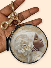 Blossom Goddess Circular Coin Pouch Bag Charm QR0TD319