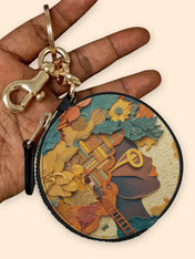Bound by Knowledge Circular Coin Pouch Bag Charm QR0TD032