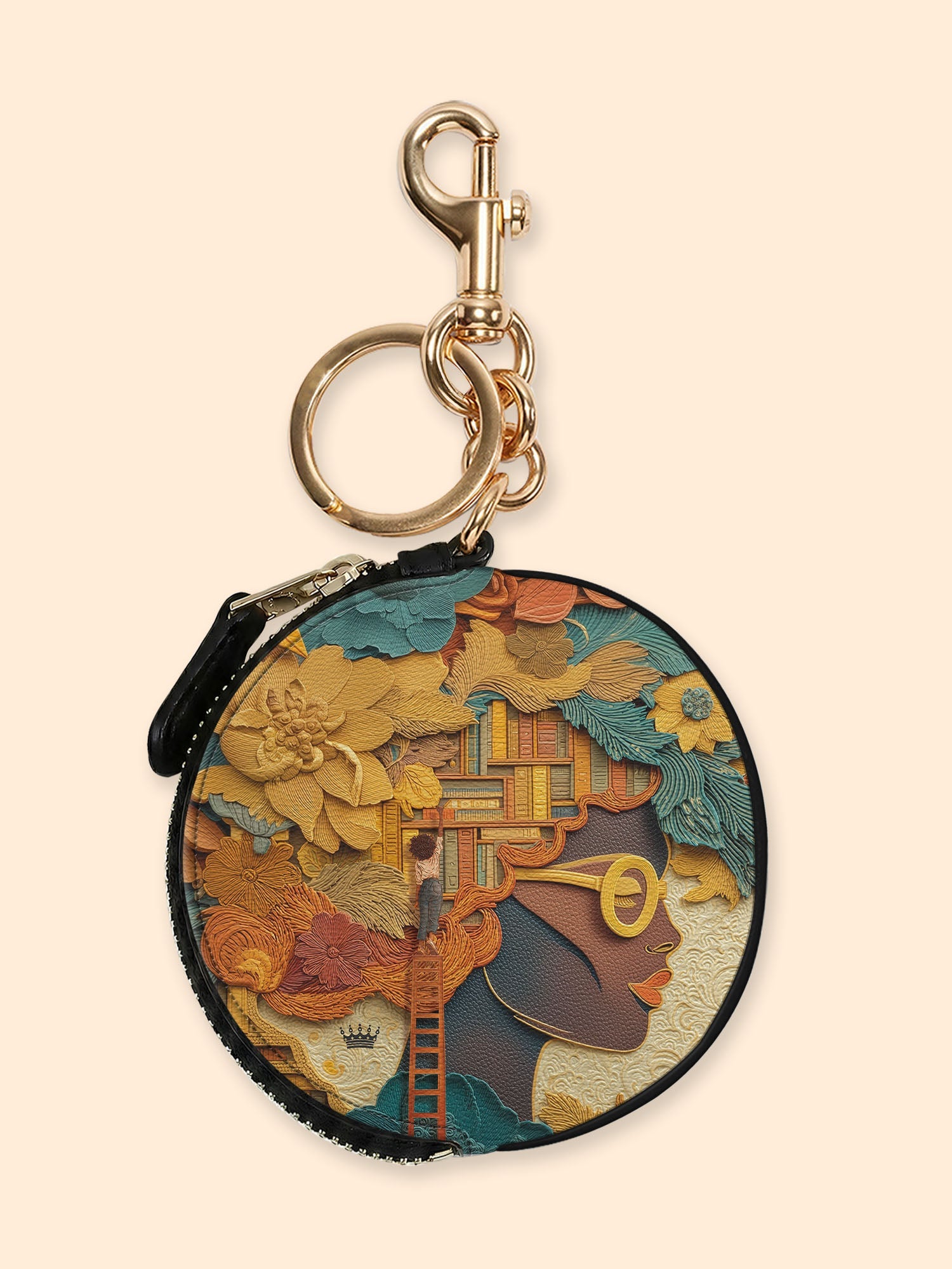 🎁 Bound by Knowledge Circular Coin Pouch Bag Charm QR0TD032 (100% off)